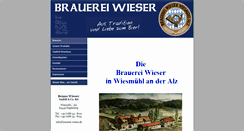 Desktop Screenshot of brauerei-wieser.de