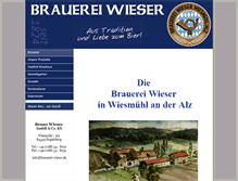Tablet Screenshot of brauerei-wieser.de